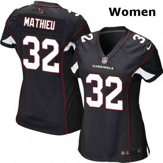 Womens Nike Arizona Cardinals 32 Tyrann Mathieu Game Black Alternate NFL Jersey